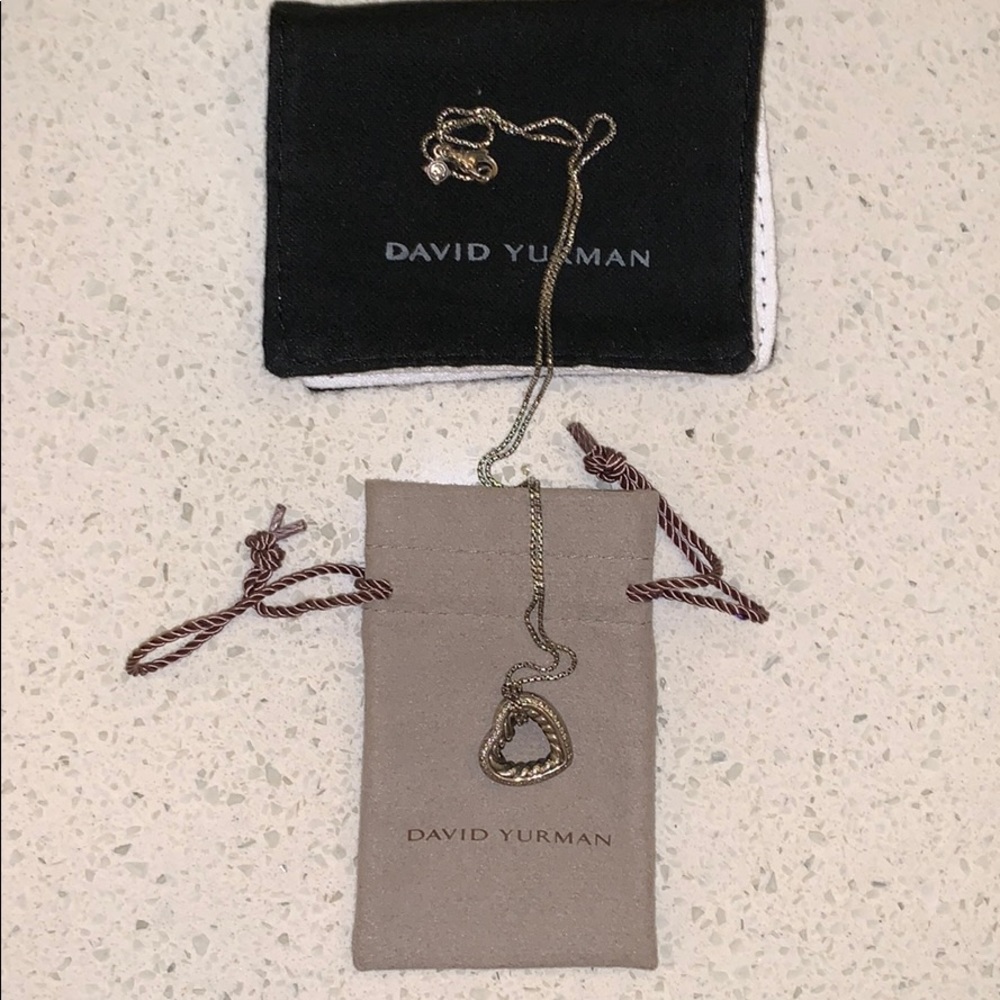 David Yurman heart necklace with diamonds